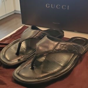 Black Mens Gucci Sandals 10.5